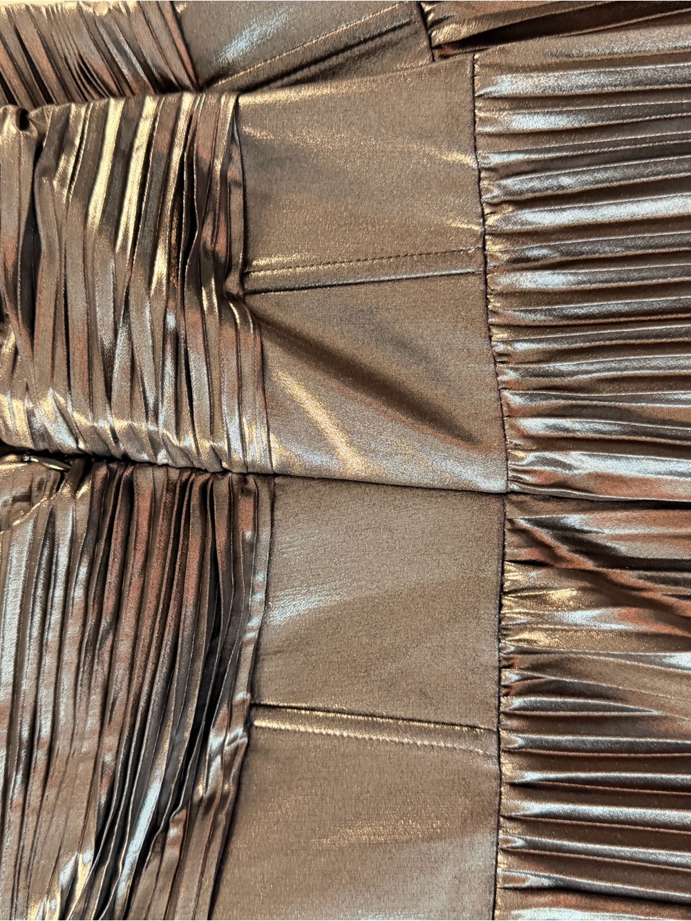 Banana Republic Odetta Metallic Pleated Maxi Dress - Gunmetal NWT - Picture 12 of 14